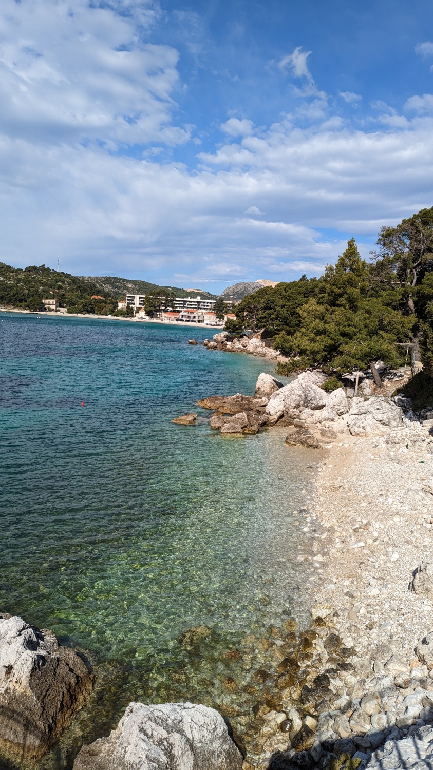 Crystal clear waters accompanied my daily stroll "to work"